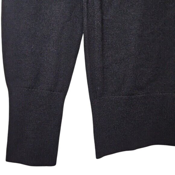 Everlane Wool Blend V-neck Sweater Size XS New Black Business Casual Career - Picture 4 of 7